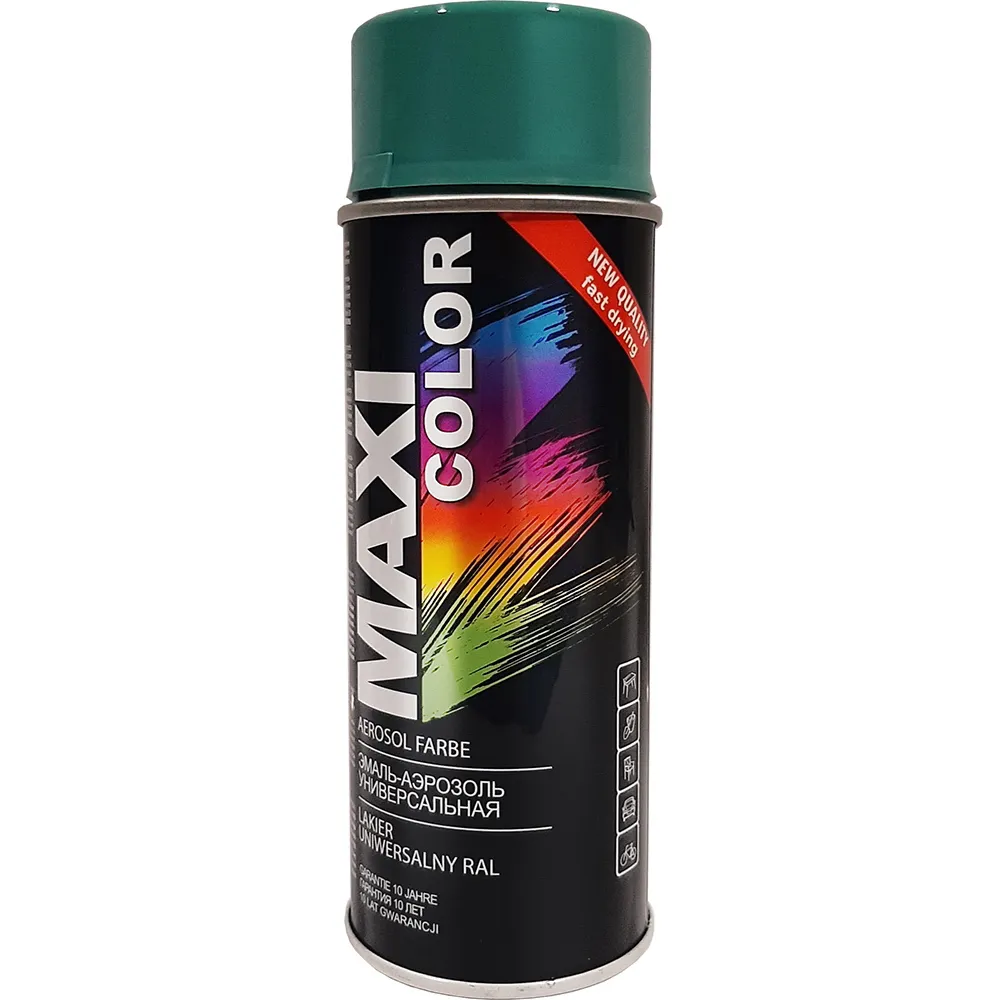 Эмаль-аэрозоль RAL6005 темно-зеленая Maxi Color 6005MX