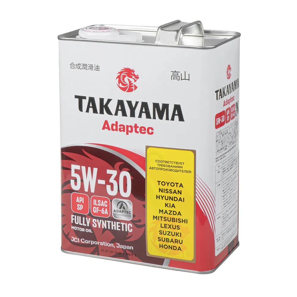 Масло моторное Adaptec 5W-30 ILSAC GF-6A API SP 4л (металл) Takayama 6056131