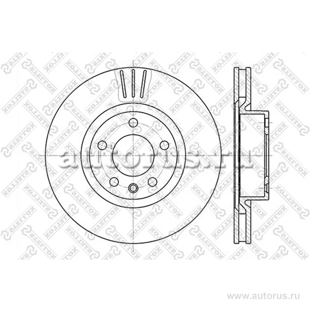 Диск тормозной передний OPEL OMEGA 2.0-3.0 94> STELLOX 60203622V_SX
