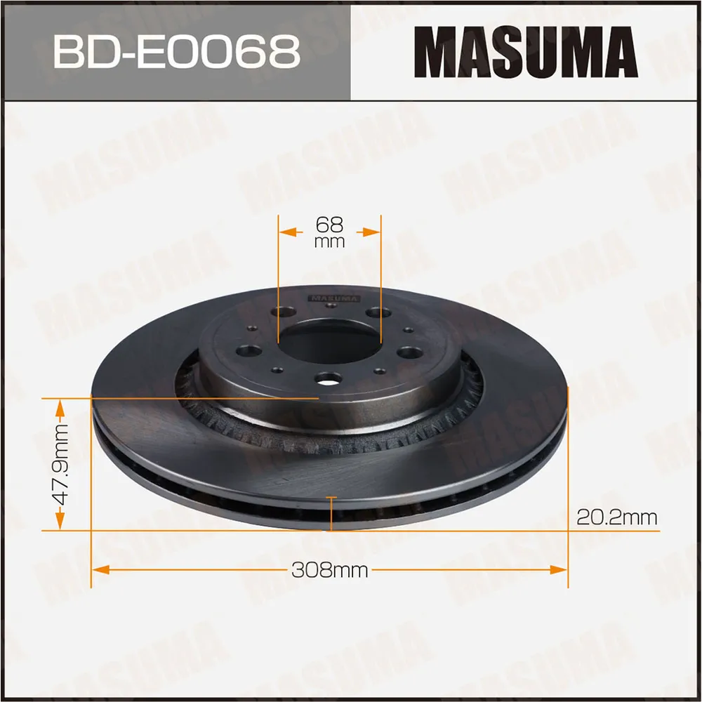 Диск тормозной rear VOLVO XC90 I MASUMA BDE0068