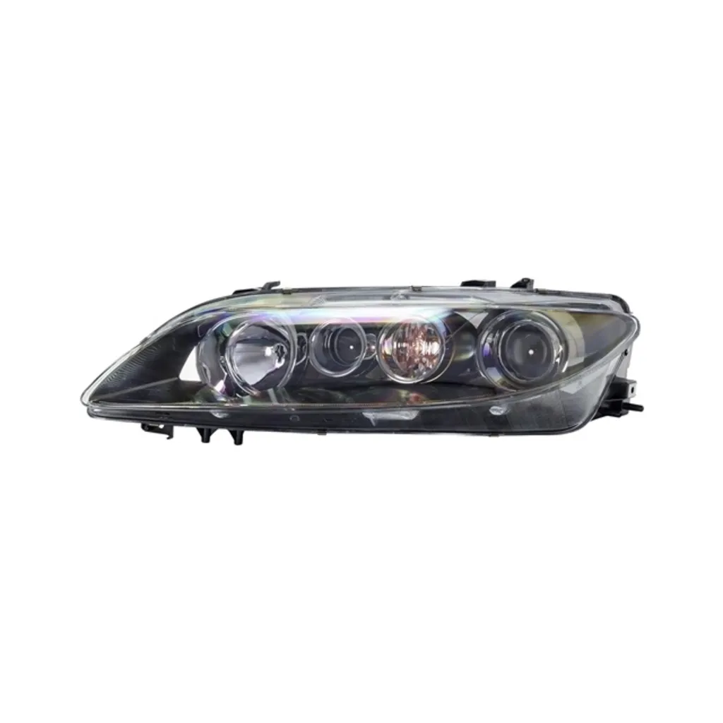 Фара левая с корректором и противотуманками внутри золото MAZDA 6 2002-2008 MZLCM62010L