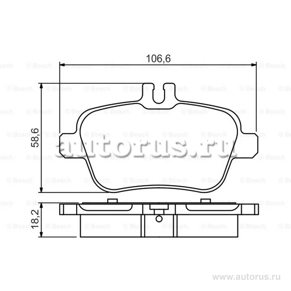Колодки задние MB A-W176 / CLA-C117 / CLA-X117 BOSCH 0 986 495 348
