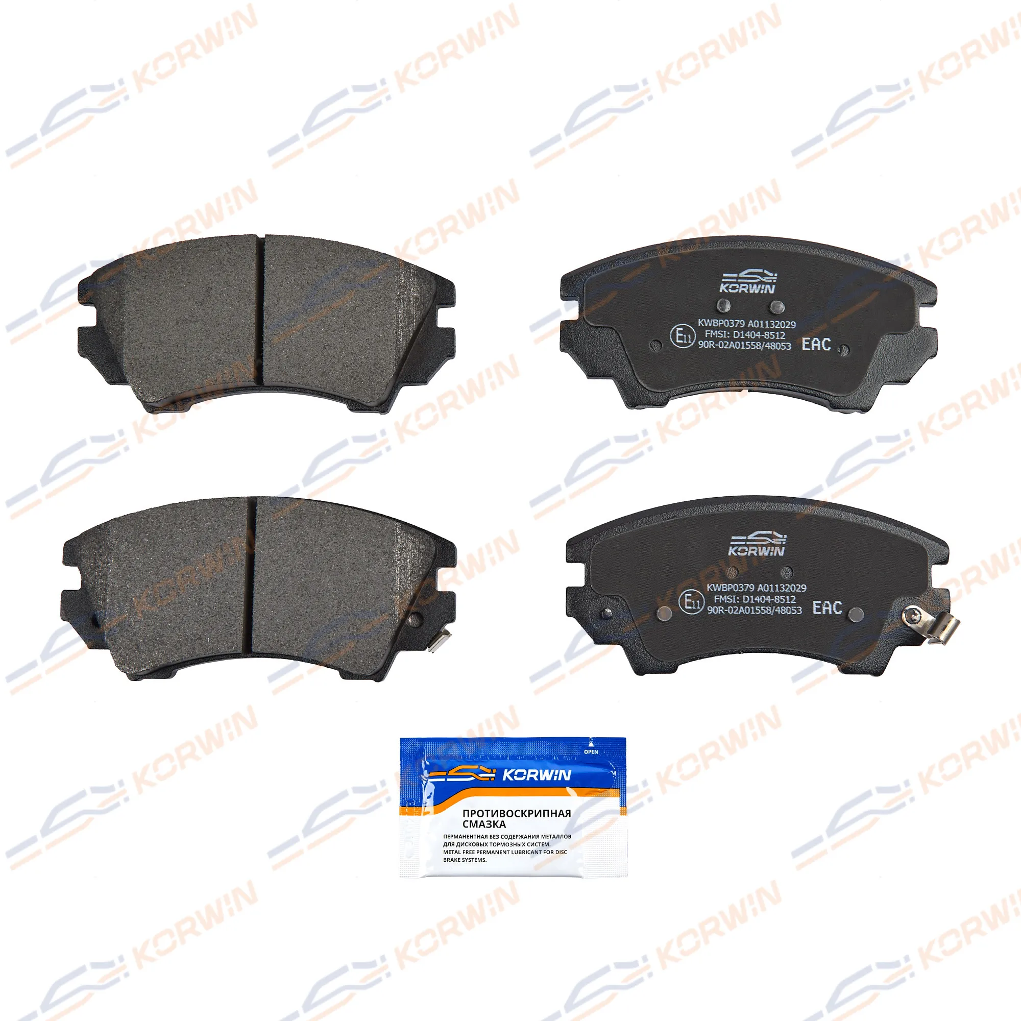 Колодки тормозные перед. Opel Astra H Classic 09-/Astra J 09-/Insignia 08-/Saab KORWIN KWBP0379