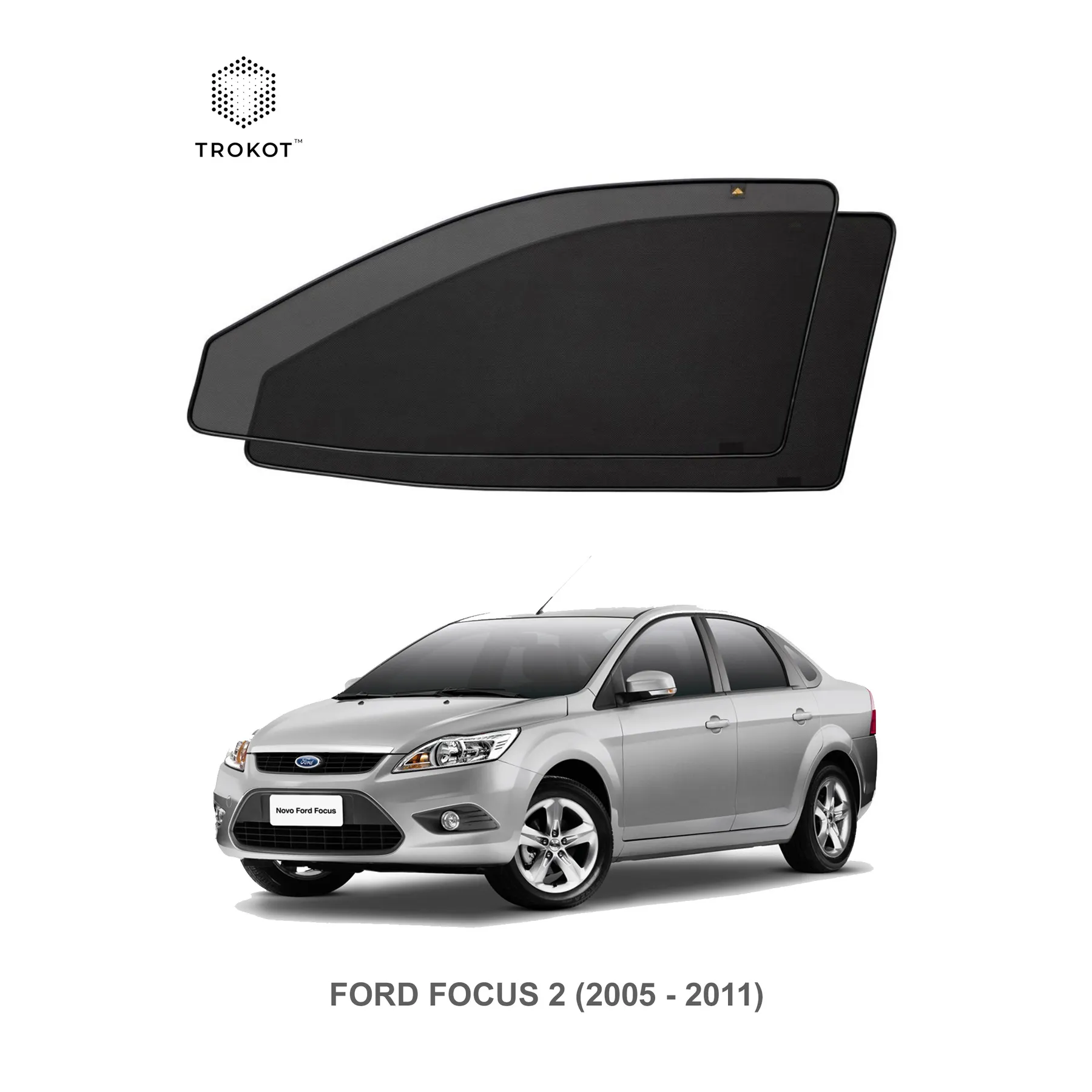 Комплект шторок на передние двери FORD Focus (2) (2005-2011)