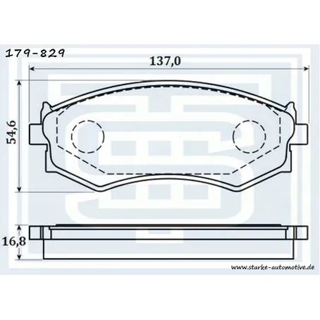 Колодки тормозные перед. NISSAN PRIMERA Traveller (W10) / PRAIRIE PRO (M11) STARKE 179-829