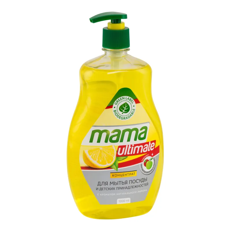 Средство для мытья посуды Mama Ultimate конц лимон дозатор, 1000мл 1525851