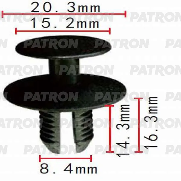 Клипса пластмассовая (комплект 10шт) BMW, Mercedes, Mitsubishi, Volvo п PATRON P37-0495S