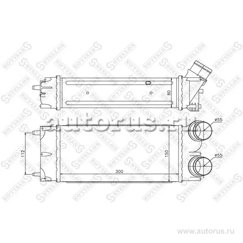Интеркулер Peugeot 308 1.6i 16V 07 STELLOX 1040191_SX