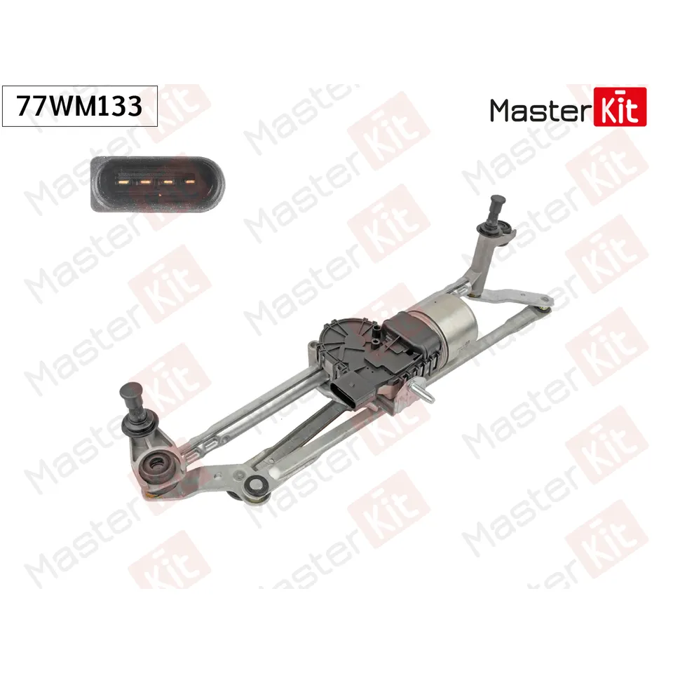 Мотор стеклоочистителя перед. SEAT IBIZA IV (6J5, 6P1, 6J8, 6P8)/Volkswagen POLO (6R1, 6C1) MASTERKIT 77WM133