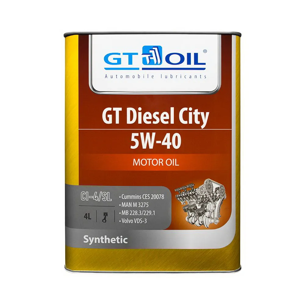 Масло моторное GT OIL GT Diesel City 5W-40 синтетическое 4 л 8809059408001