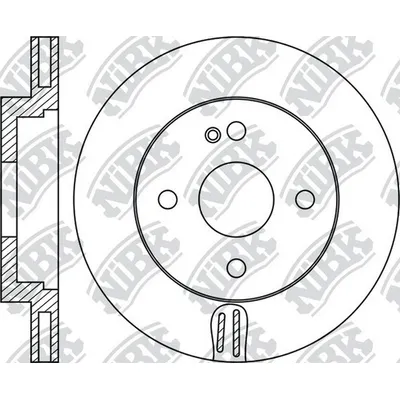 Диск тормозной MAZDA DEMIO 07-14 передний вент. NIBK RN1903