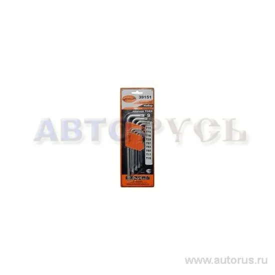 Набор ключей TORX Г-обр. 9пр. Professional АвтоDело 39151