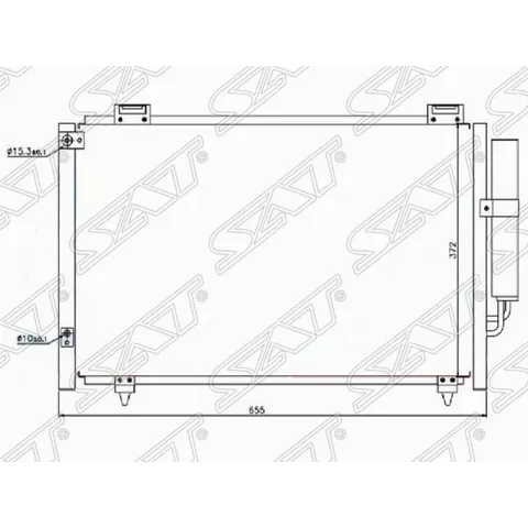 Радиатор кондиционера TOYOTA COROLLA 00-06 EURO / RUNX/ALLEX 04-06/AVENSIS ##T25# 1/3ZZ 03-08