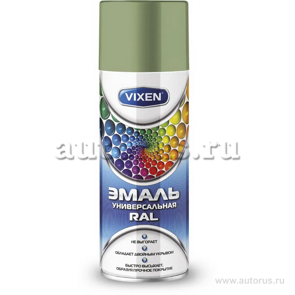 Эмаль универсальная VIXEN RAL, фисташковый (RAL 6019), аэрозоль 520 мл VX-16019
