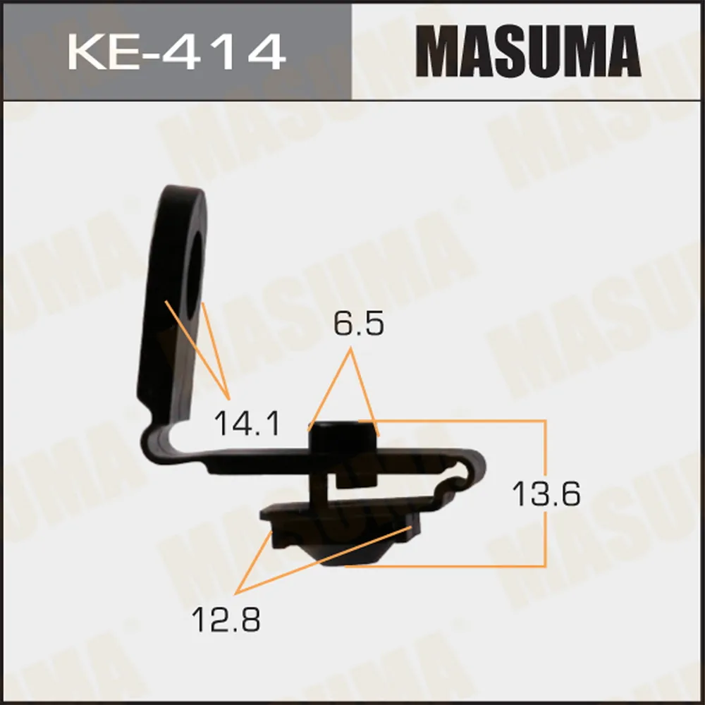 Клипса автомобильная (автокрепеж) MASUMA 414-KE уп.50