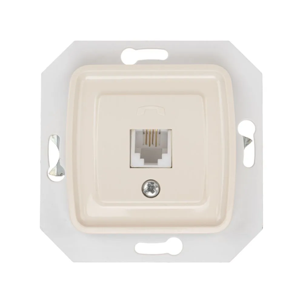 Розетка DEA Телефон RJ11 с/у мех. Беж Kranz KR-78-0252