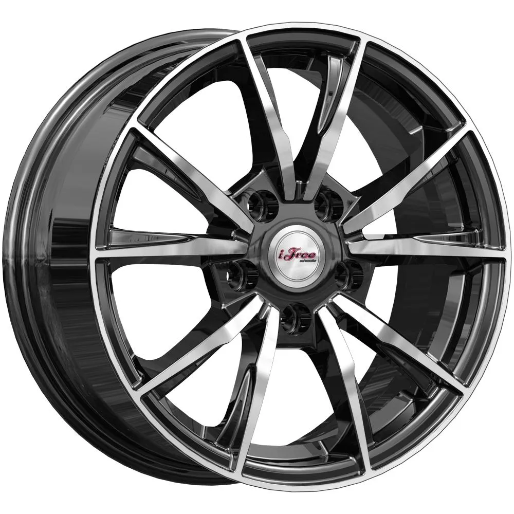 Диск литой R15 6.5J 5x114.3/60.1 ET39 IFREE Сион Блэк Джек 755802