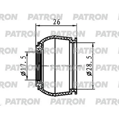 Пыльник шаровой опоры NISSAN JUKE F15 2010- SENTRA RUS MAKE B17R 2014- T PATRON PSE6407