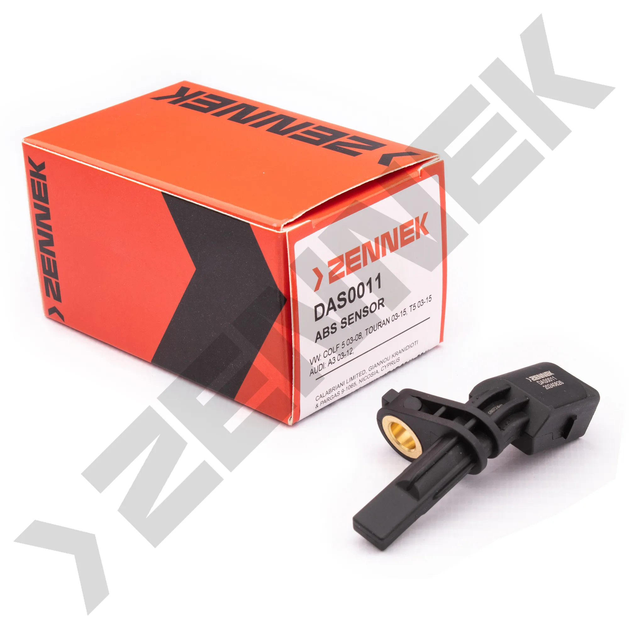 Датчик ABS передний правый VW COLF 5 03-08, AUDI A3 03-12 ZENNEK DAS0011
