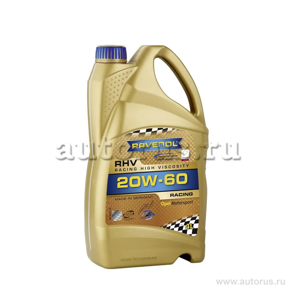 Моторное масло RAVENOL RHV Racing High Viscosity SAE 20W-60 (4л) 1141101-004 (4014835848900)