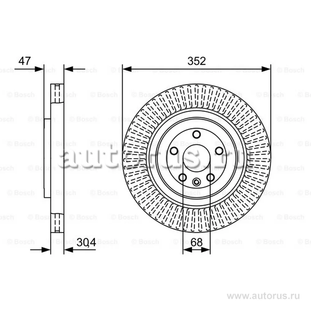 Диск тормозной передний FORD EXPLORER 11-> BOSCH 0 986 479 W53