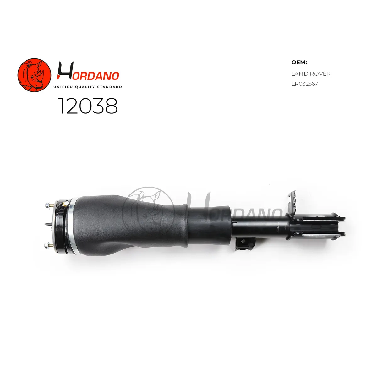 Передний пневматический амортизатор левый LAND ROVER Range Rover L322 (2002-2012) Hordano 12038