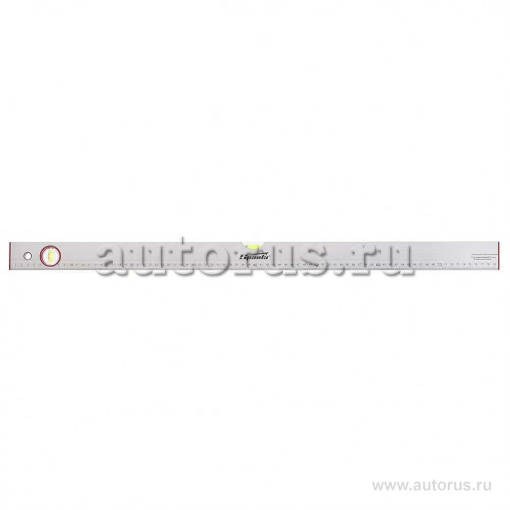 Уровень алюминиевый, 800 мм, 2 глазка, линейка SPARTA 35108