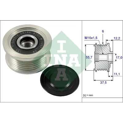Шкив генератора (с крышкой) GM/OPEL mot.2,0CDTI/2,2CDTI INA 535 0226 10