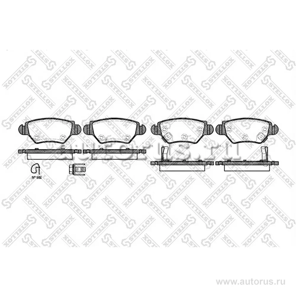 Колодки дисковые з. Opel Astra 1.8i-2.0 STELLOX 696022BL_SX