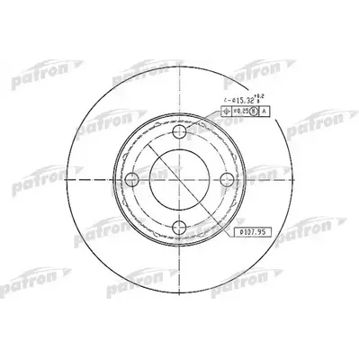 Диск тормозной передний AUDI: 100 77-82, 100 82-91, 100 AVANT 77-83 PATRON PBD1530