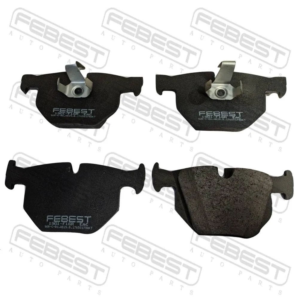 Колодки тормозные задние (с прижимной скобой) BMW X5 E70 2006-2013 [ECE] FEBEST 1901-F16R