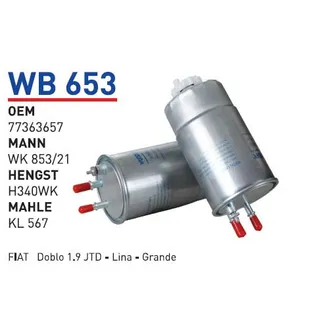 Фильтр топливный WUNDER FILTER WB-653