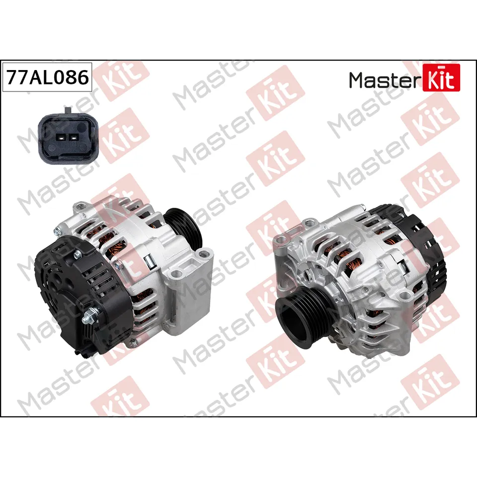 Генератор Renault MEGANE II/SANDERO/LAGUNA II 2001 - (14V 98A) MASTERKIT 77AL086