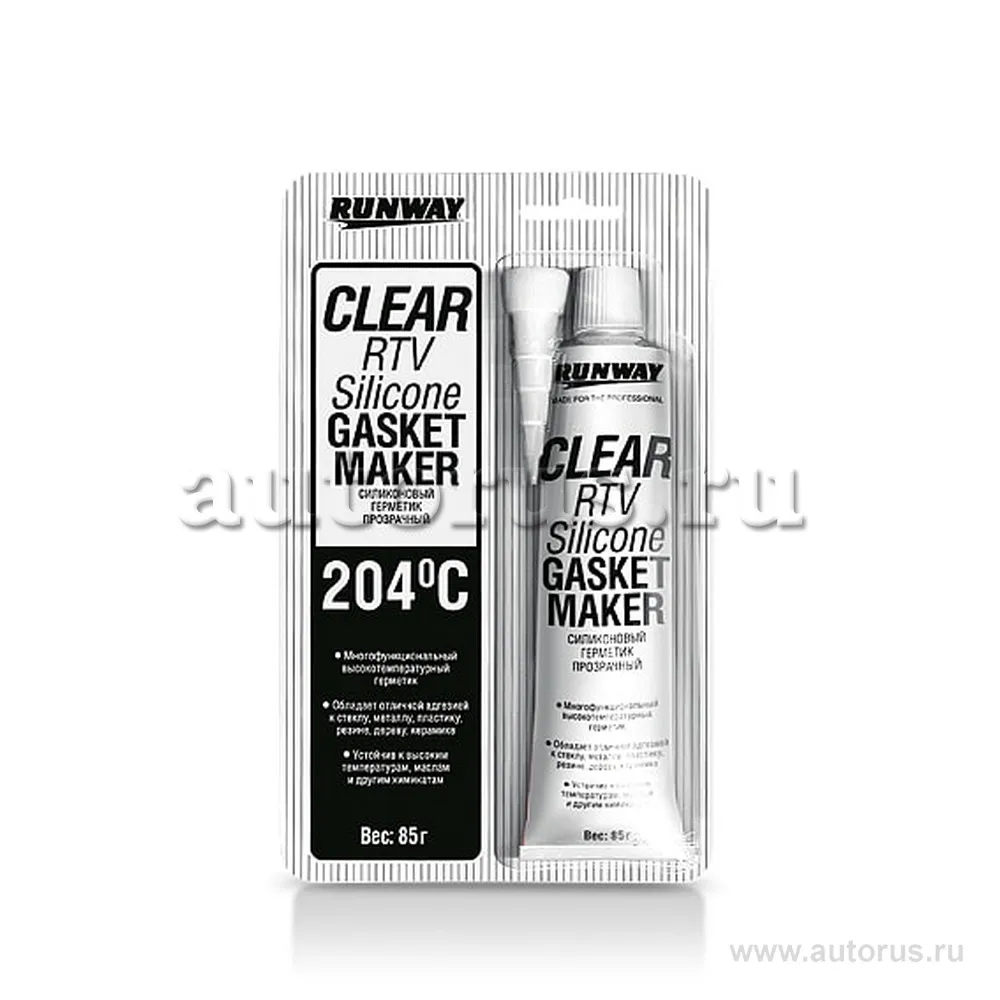 Силиконовый герметик прозрачный 85г RUNWAY RW8502 RUNWAY RW8502