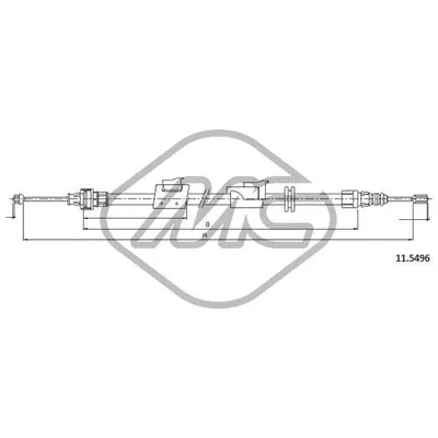 Трос ручника FRD GALAXY ALL SX L Metalcaucho 81849