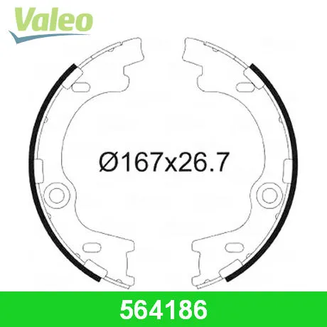 Колодки стояночного тормоза VALEO 564 186