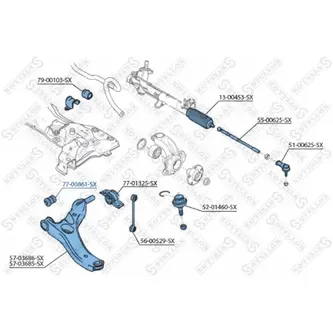 Сайлентблок рычага пер. Ford Transit 1.8 16V/1.8Di/1.8TDCi 02> STELLOX 77-00861-SX