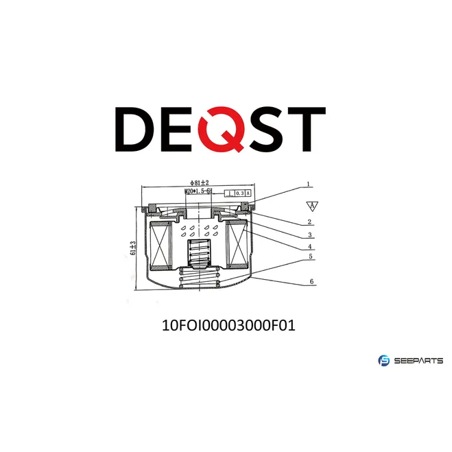 Фильтр масляный. NISSAN PRIMASTAR 03.01-,RENAULT DUSTER (HS) 04.10- DEQST 10FOI00003000