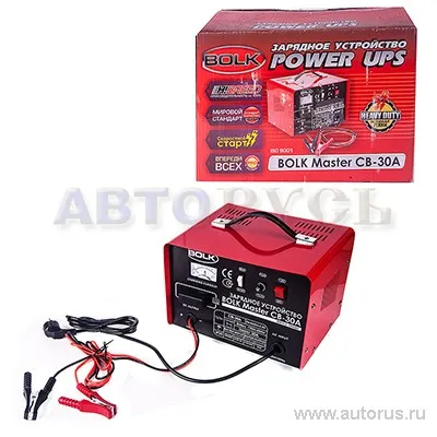 Зарядное устройство 12В/24В 510Вт/850Вт 30А 170-350Ач 220В BOLK Master CB-30A