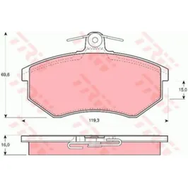 Колодки дисковые п VW PASSAT TRW GDB430