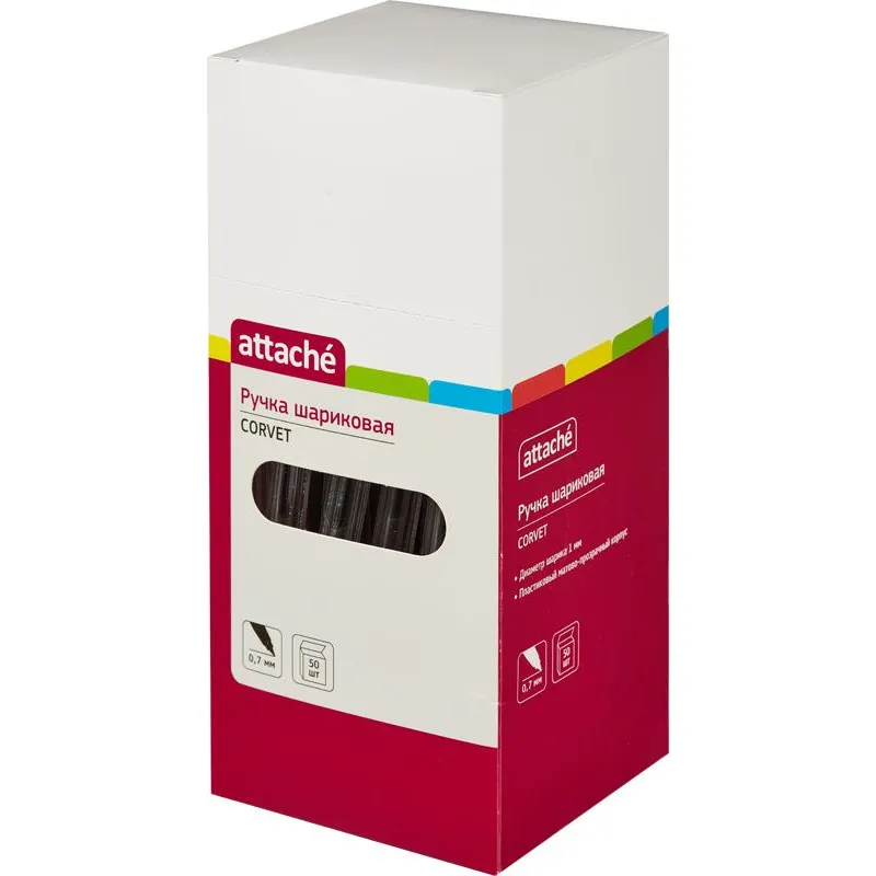 Ручка шариковая неавтоматическая Attache Corvet синяя, 0,7мм (50 шт) Attache 447473