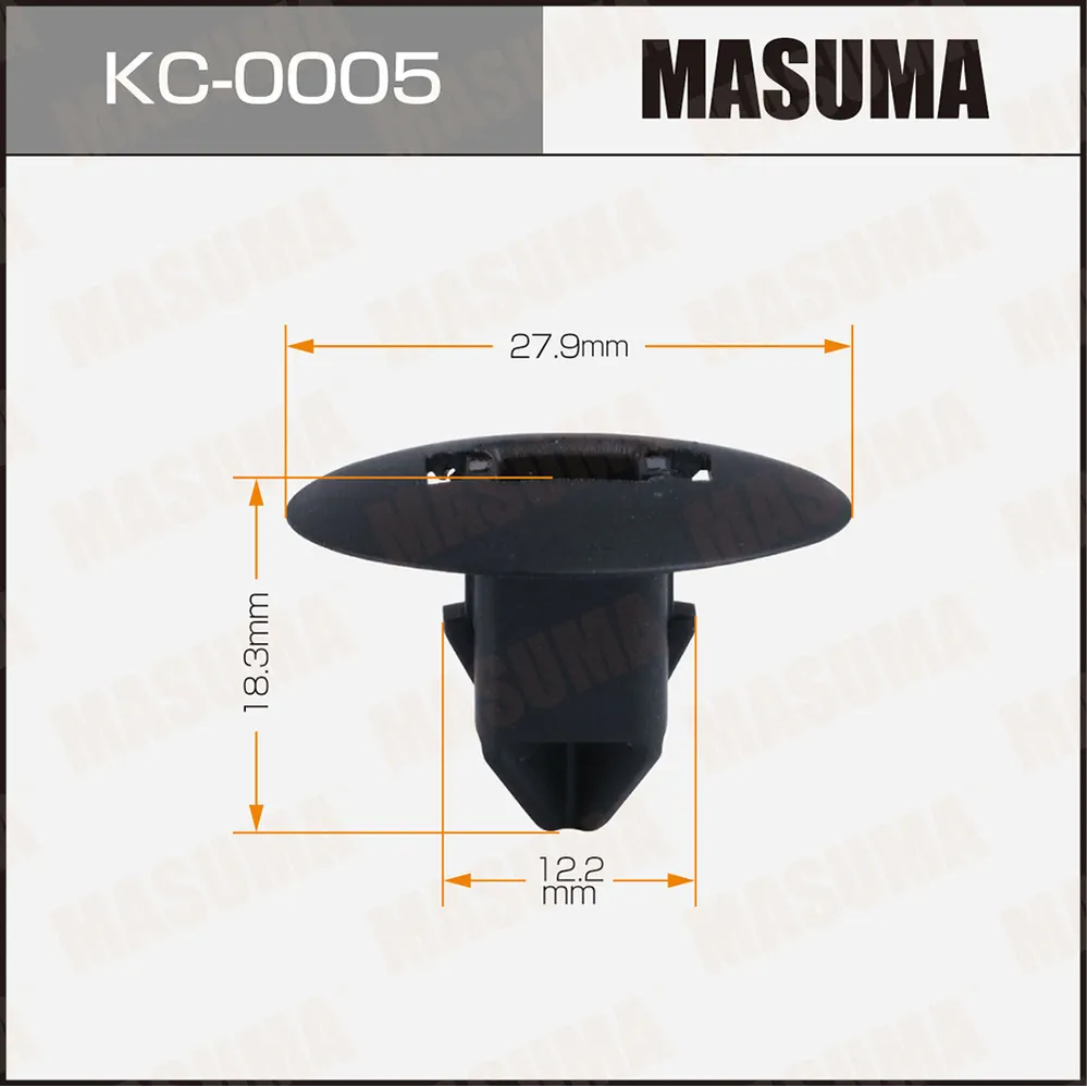 Клипса автомобильная уп.50 MASUMA KC-0005