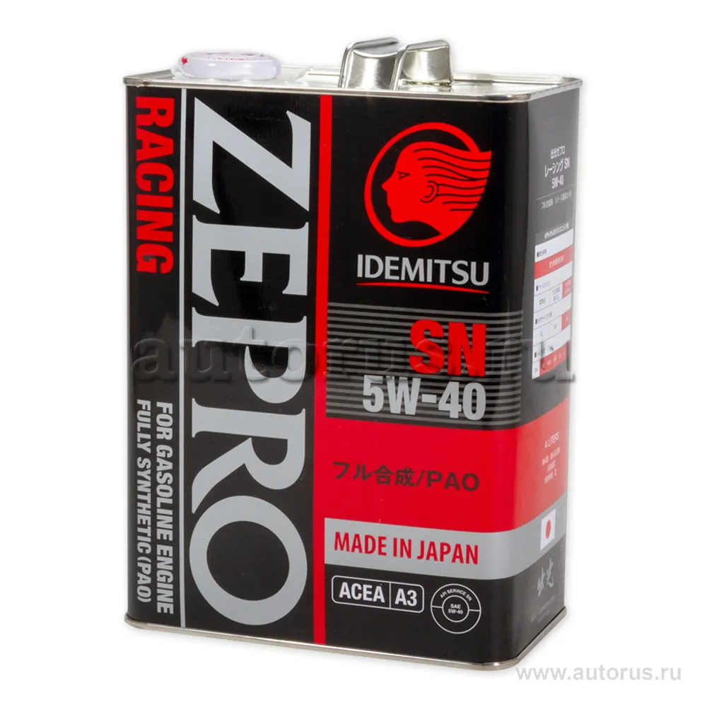 Масло моторное IDEMITSU Zepro Racing 5W-40 синтетическое 4 л 3585-004