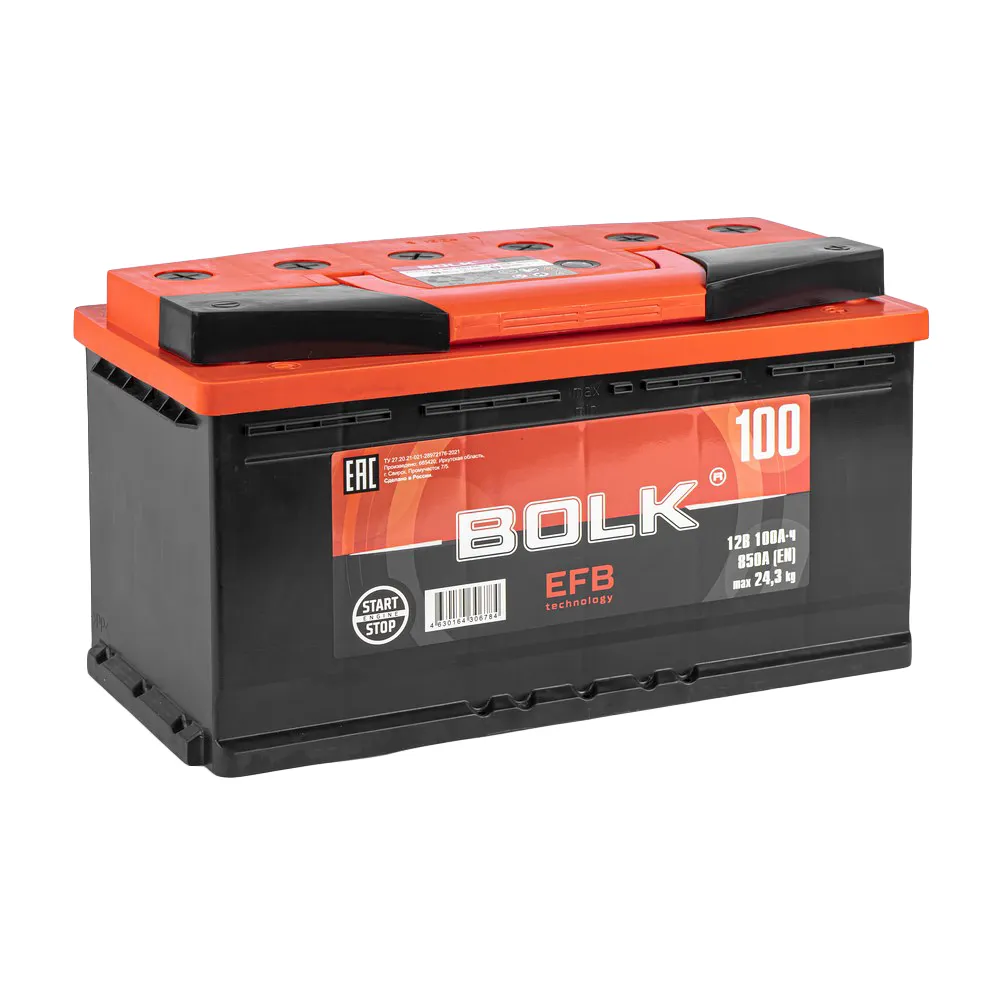 Аккумулятор BOLK EFB Stop&Go 100 А/ч обратный R+ 353x175x190 L5 EN 850 А