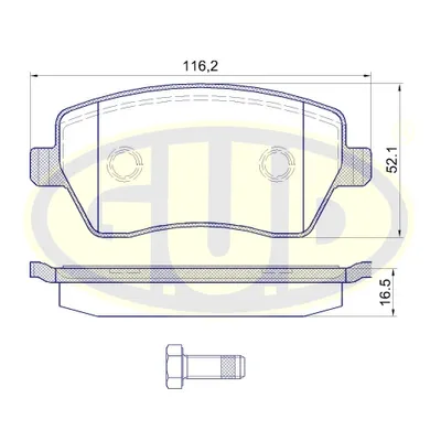 К-Т КОЛОДКИ ПЕР DAC DOKKER/DUSTER/LOGAN/NIS MICRA 1.2/1.5CDI 16V 03- LUC II G.U.D GBP098700