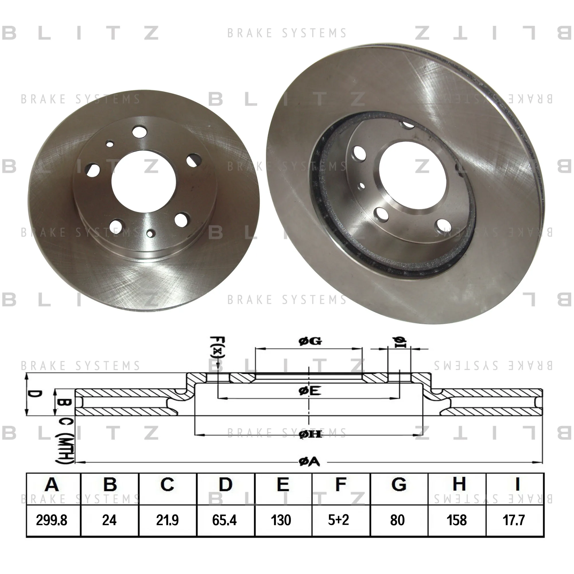 Диск тормозной передний вентилируемый CITROEN JUMPER 94->FIAT DUCATO 94->PEUGEOT BOXER 9 BLITZ BS0148