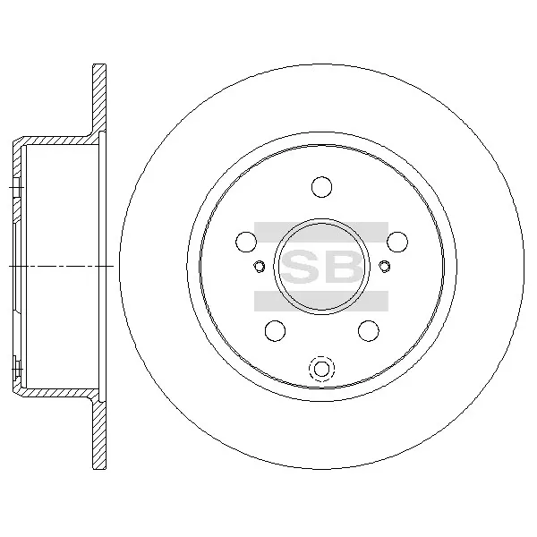 Диск тормозной TOYOTA MARK/CHASER/CRESSIDA/CRESTA задний D 291мм. SANGSIN BRAKE SD4687