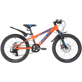Велосипед 20 хардтейл Novatrack Extreme 7.D alloy (2020) количество скоростей 7 рама алюминий 10 оранжевый