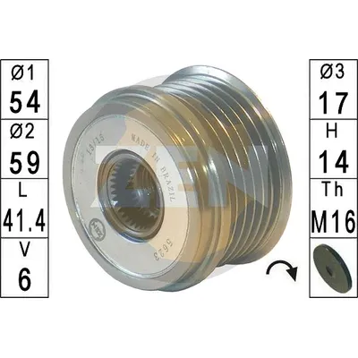 Шкив генератора BMW/OPEL 2010- ERA ZN5623