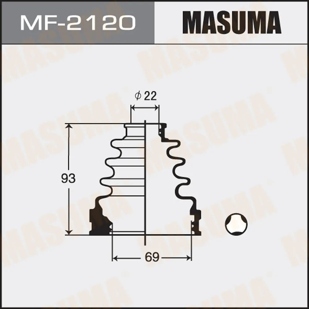 Пыльник ШРУСа TOYOTA ALLEX MASUMA MF-2120